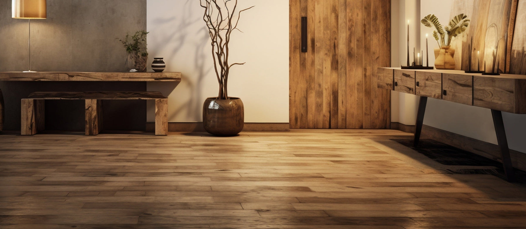 WOCA hardwax oil being applied to spotted gum timber floor with sponge pad applicator