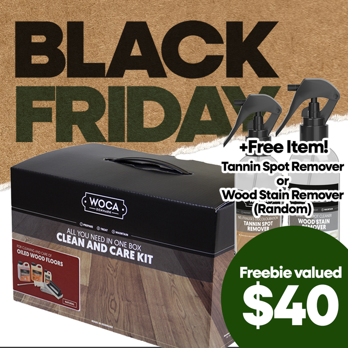Woca Master Care Kit with Gel White - Oiled Floor + Free Tannin Spot Remover or Wood Stain Remover (Random) Black Friday Deal