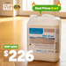 Aquaseal Pak Stop container on a wooden floor with promotional text about a sale and best prices.