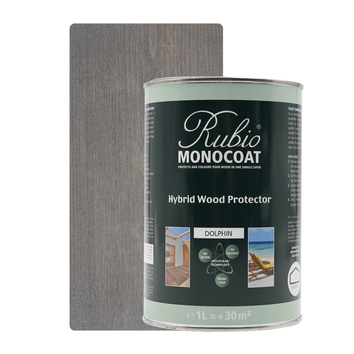 Rubio Monocoat Hybrid Wood Protector Dolphin - exterior oil colour swatch