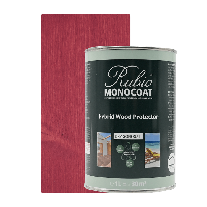 Rubio Monocoat Hybrid Wood Protector Dragonfruit - exterior oil colour swatch