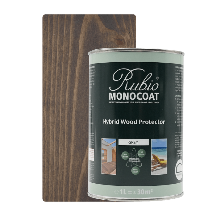 Rubio Monocoat Hybrid Wood Protector Grey - exterior oil colour swatch