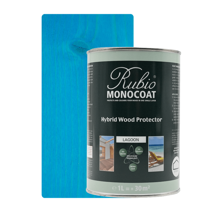 Rubio Monocoat Hybrid Wood Protector Lagoon - exterior oil colour swatch