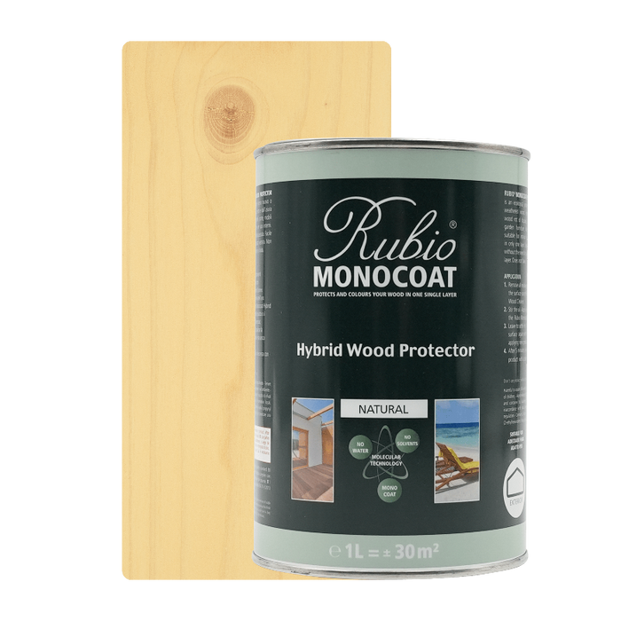 Rubio Monocoat Hybrid Wood Protector Natural - exterior oil colour swatch