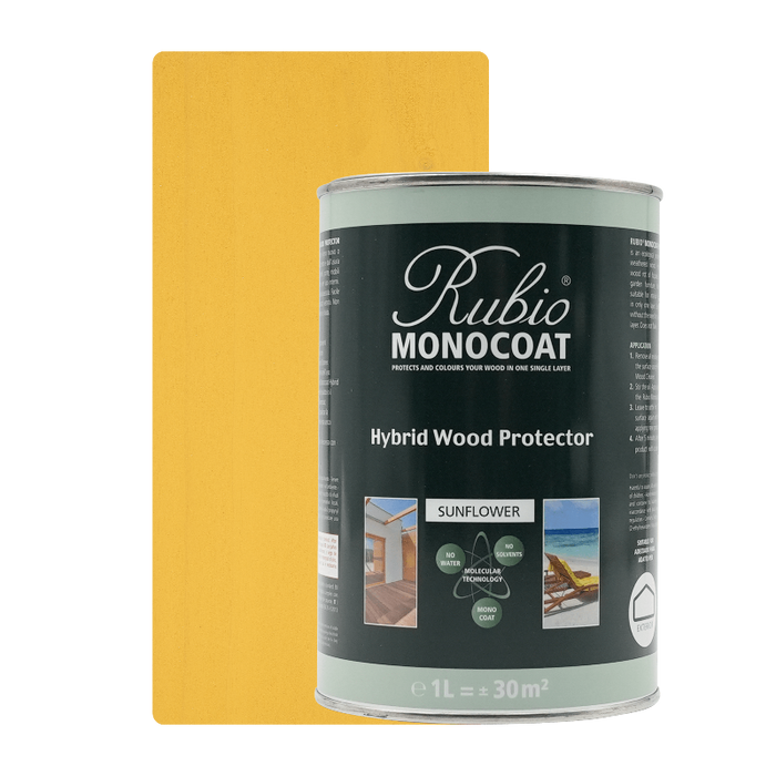 Rubio Monocoat Hybrid Wood Protector Sunflower - exterior oil colour swatch