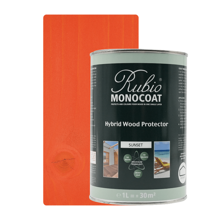 Rubio Monocoat Hybrid Wood Protector Sunset - exterior oil colour swatch