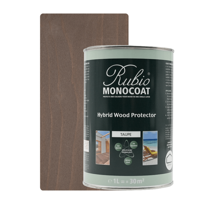 Rubio Monocoat Hybrid Wood Protector Taupe - exterior oil colour swatch