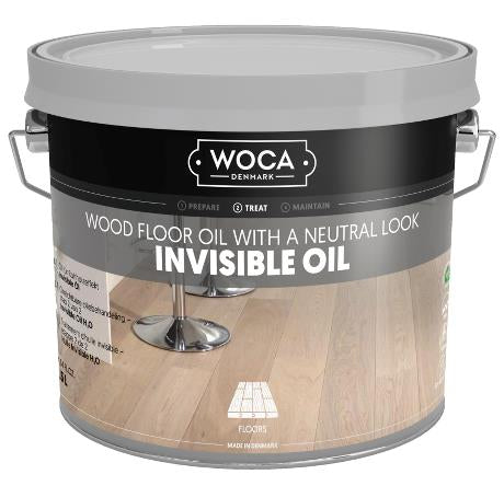 WOCA Invisible Oil is a premium wood floor oil specifically formulated to give timber surfaces an authentic untreated appearance while providing exceptional durability and protection. This innovative oil creates a beautiful, breathable "soft feel" surface that is highly resistant to liquids such as water, coffee, tea, and red wine. Indoor climate certified, Invisible Oil ensures a healthy living environment, making it the ideal finish for those who desire the raw beauty of natural wood without compromising 