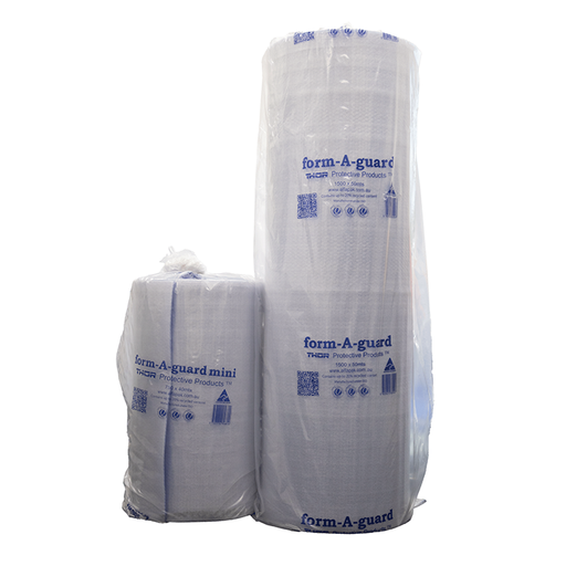 Two rolls of form-A-guard protective packaging on a white background