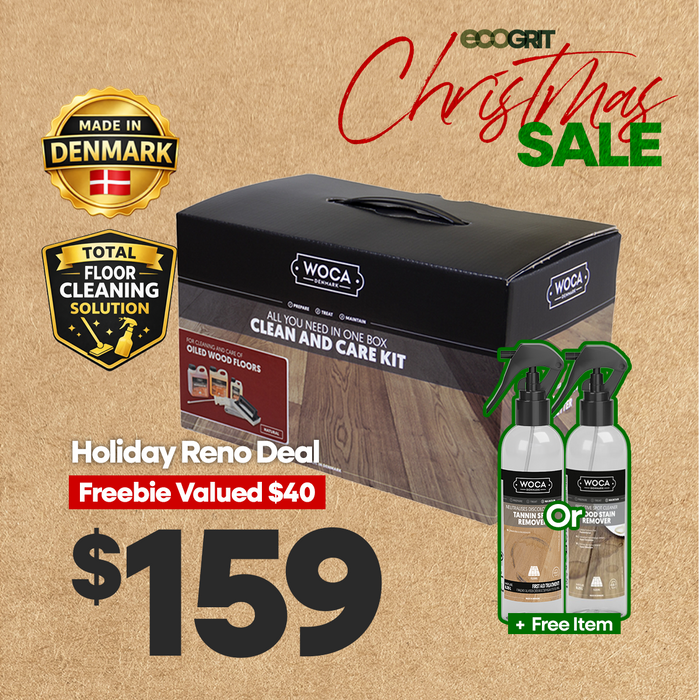 Woca Master Care Kit with Gel White - Oiled Floor + Free Tannin Spot Remover or Wood Stain Remover (Random) Christmas x Year-End Deal