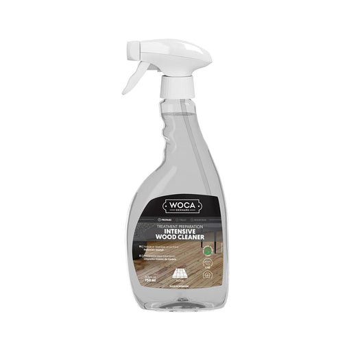 WOCA Intensive Wood Cleaner deep cleans untreated, sanded and treated wood floors, removing stubborn stains and neutralizing tannic acid for a dirt-resistant surface ready for oil application.

