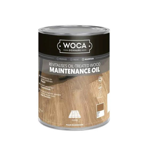 WOCA Maintenance Oil is designed for the regular care of pre-finished and site-finished oiled floors and indoor timber surfaces. Available in Natural and White, it nourishes the wood, enhances durability, and restores that warm, breathable glow while highlighting the natural grain pattern of your timber. Certified by IBR, it’s trusted worldwide by flooring professionals and homeowners alike.