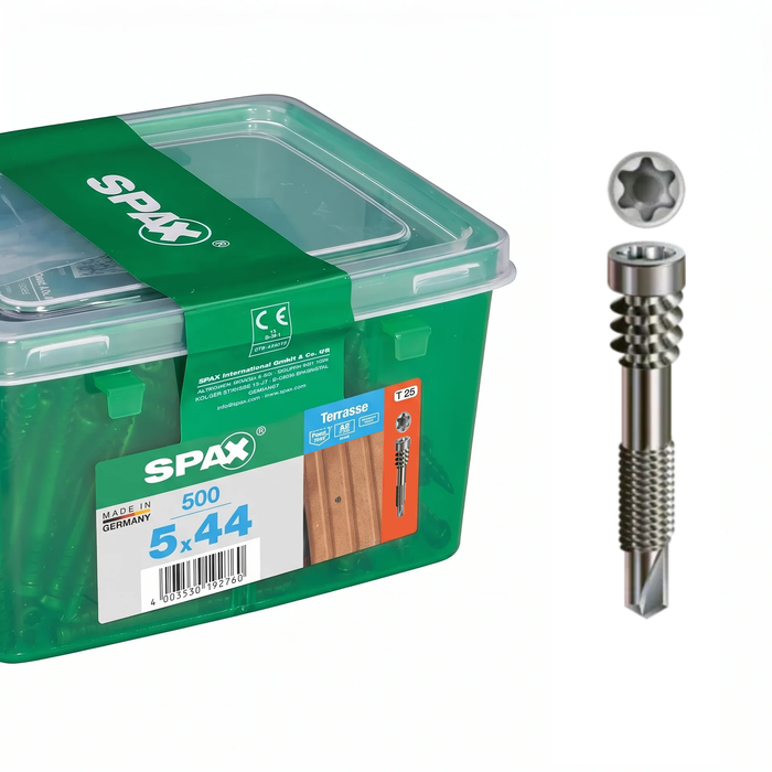 SPAX Decking Screw Aluminium A2 304 5x44mm (Box 500) Decking - timber to steel